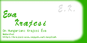 eva krajcsi business card